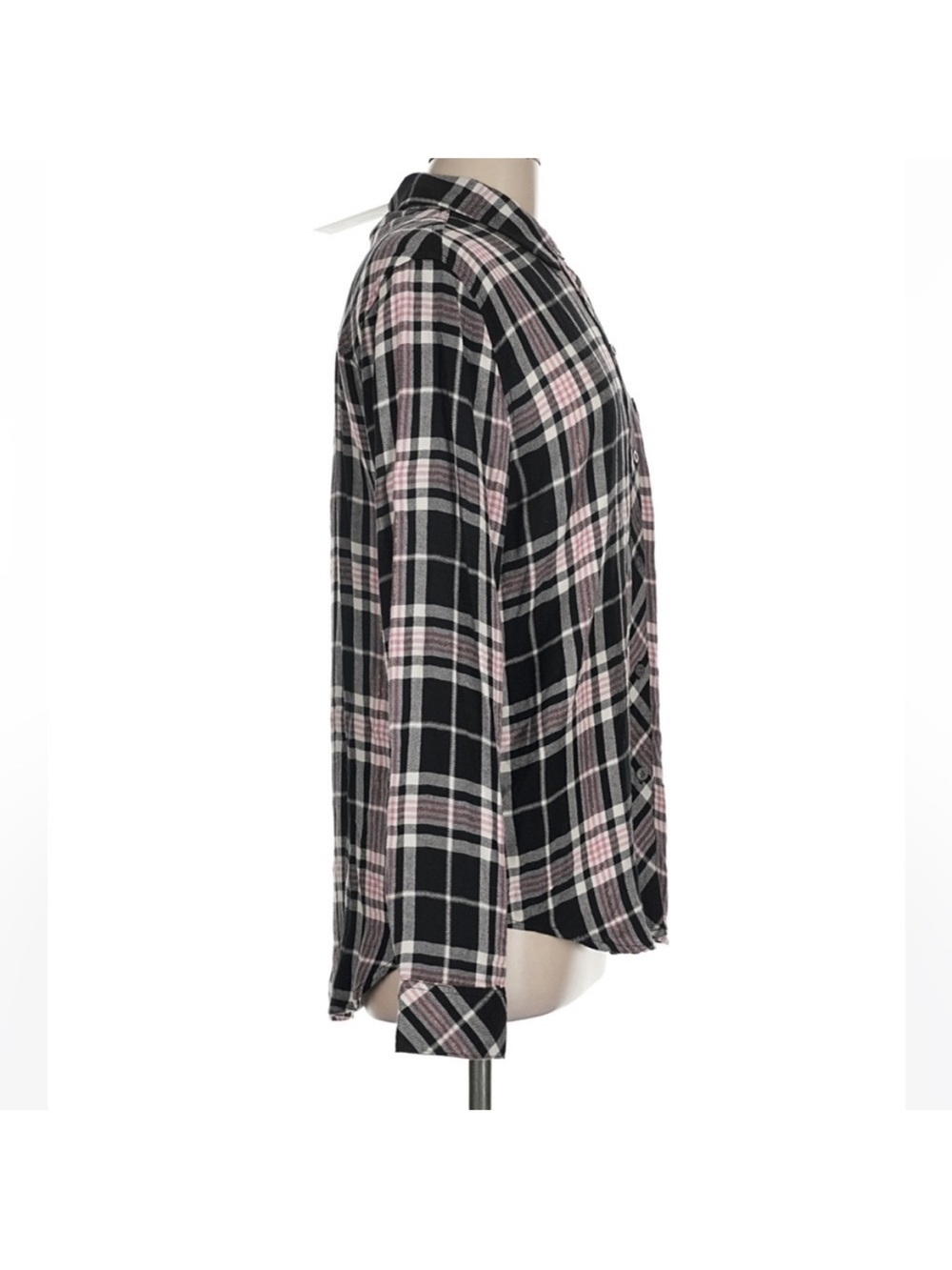 Rails Hunter Button Up Shirt in Onyx Rose Gold Plaid Women’s Medium - Picture 4 of 7